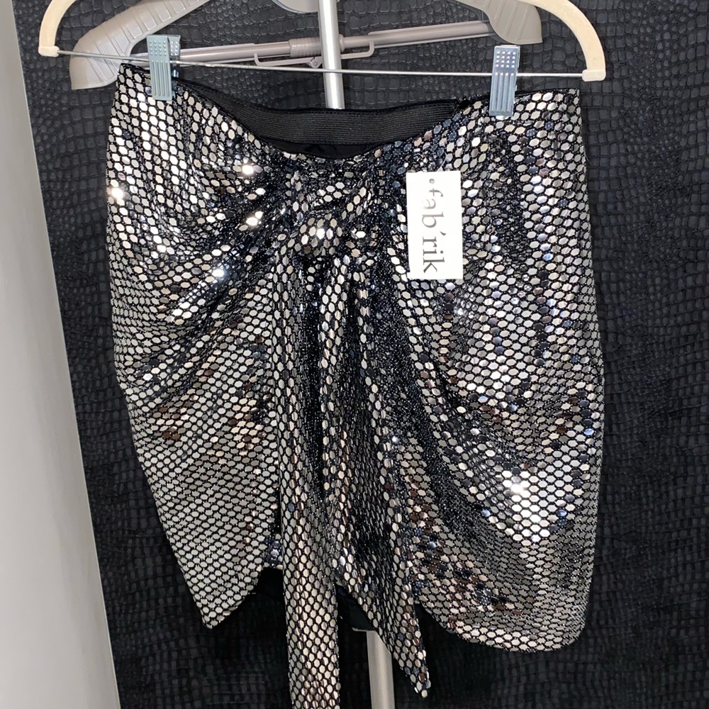 Sequin silver Mini Skirt